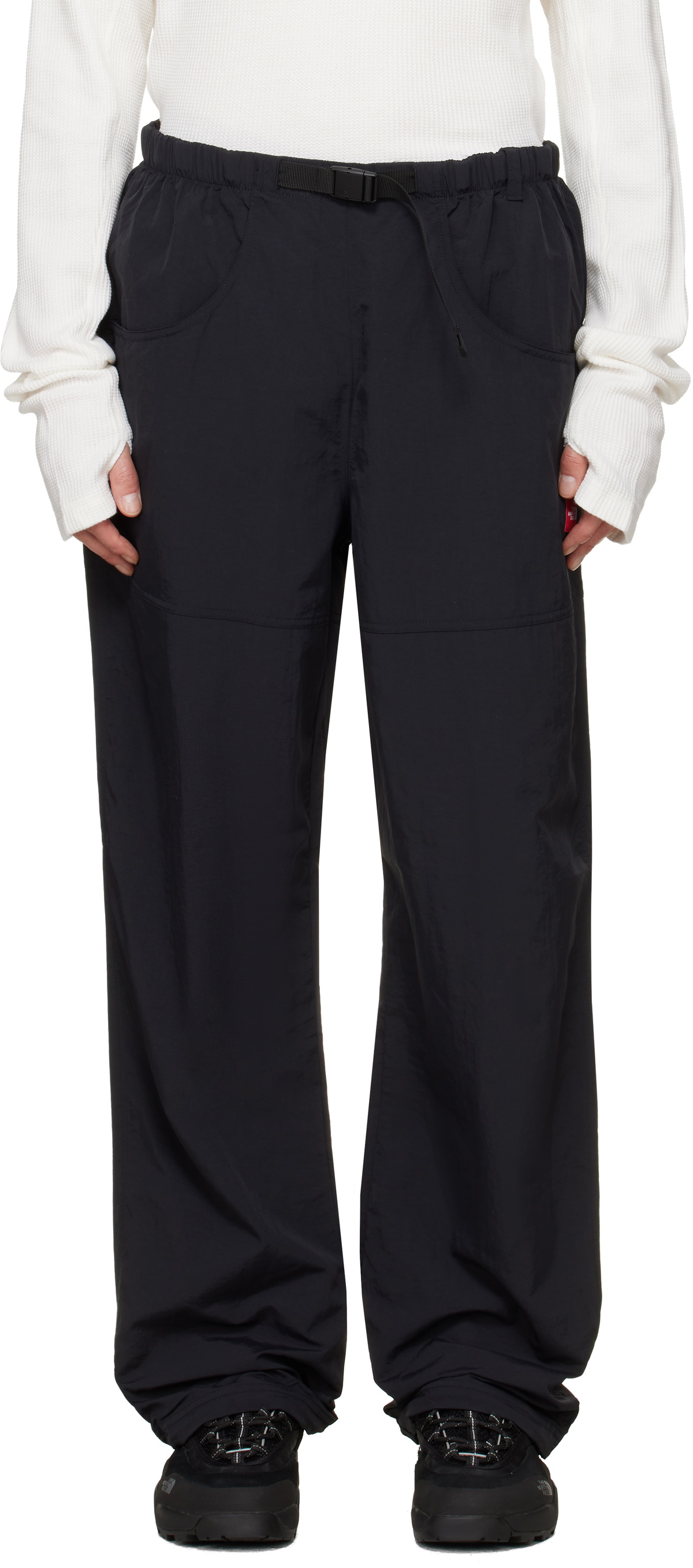 The North Face Black TNF Red Box Nylon Belted Trousers The North Face