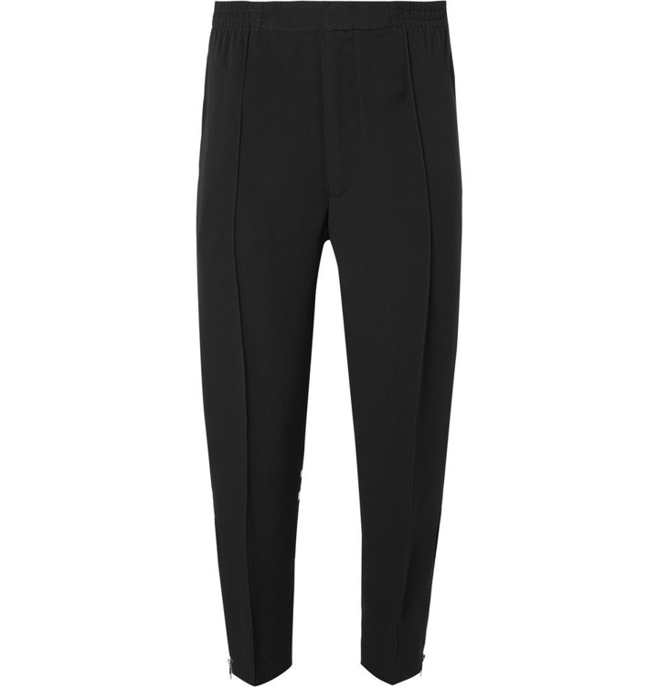 Photo: Alexander McQueen - Tapered Striped Crepe Trousers - Men - Black
