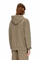 Diesel Treated hoodie with griffin print - Sweaters Mens in Brown
