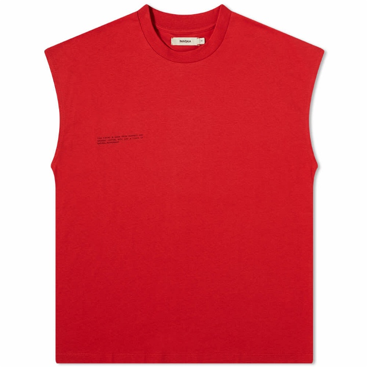 Photo: Pangaia Organic Cotton Cropped Shoulder C-Fiber T-Shirt in Apple Red