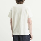 Universal Works Men's Script Logo Pocket T-shirt in Ecru