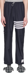 Thom Browne Navy 4-Bar Trousers