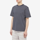 Wax London Men's Dean Stripe T-Shirt in Navy