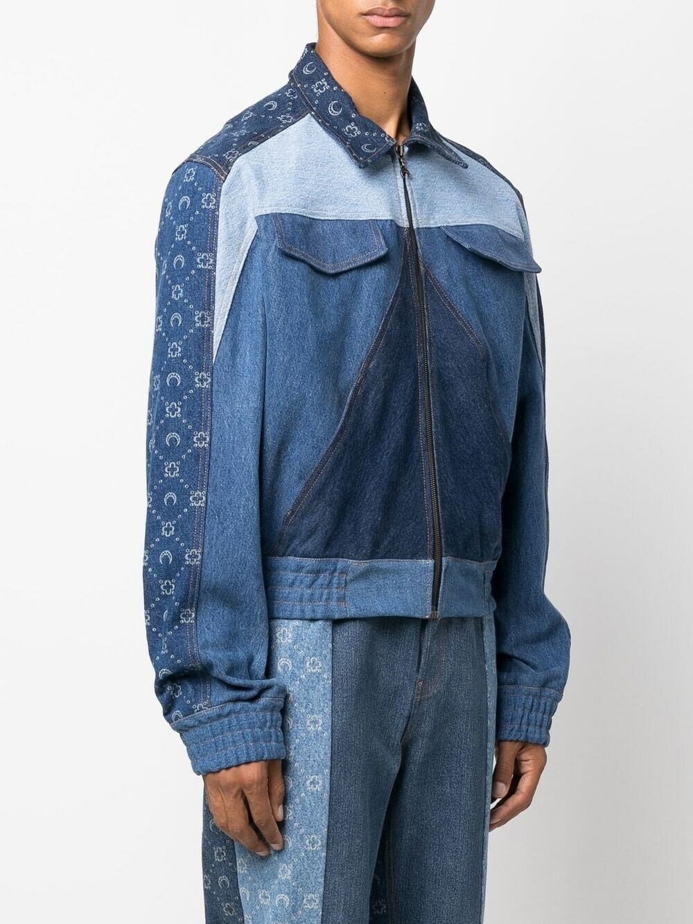 MARINE SERRE - Monogram Denim Jacket Marine Serre