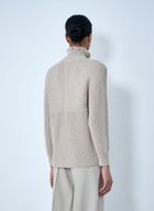 Max Mara Ribbed Knit High Neck Sweater