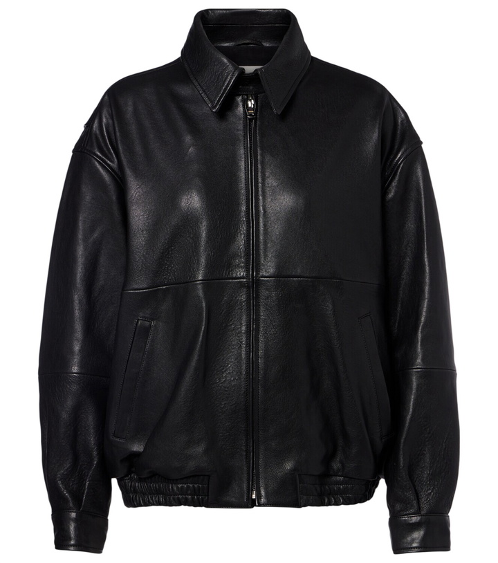 Photo: Nour Hammour Doran oversized leather blouson jacket