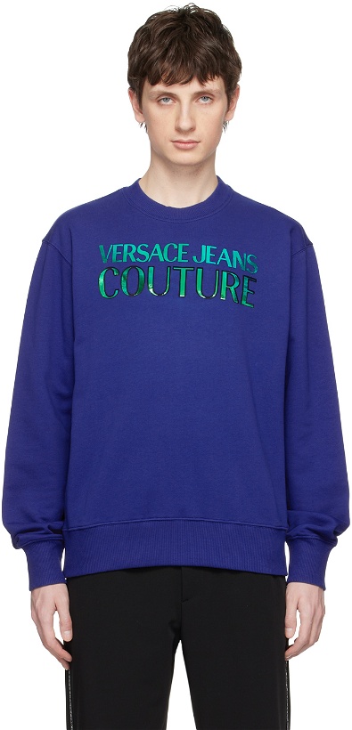 Photo: Versace Jeans Couture Blue Iridescent Sweatshirt