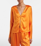 Leset Barb satin top