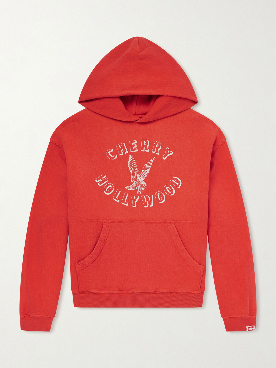 Cherry Los Angeles - Logo-Print Cotton-Jersey Hoodie - Red