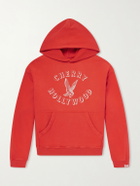 Cherry Los Angeles - Logo-Print Cotton-Jersey Hoodie - Red