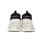 Essentials Black and Beige Laceless Sock Runner Sneakers
