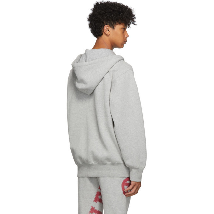 Telfar Grey Zip-Up Hoodie Telfar