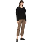 JW Anderson Black V-Neck Cape Sweater