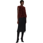 Yves Salomon Brown Cropped Feather Gilet Vest