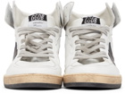 Golden Goose White & Black Sky Star High-Top Sneakers