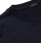 Incotex - Urban Traveller Mélange Merino Wool T-Shirt - Blue