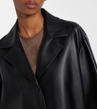 Loewe Suede-trimmed leather jacket