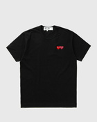 Comme des Garçons Play T-SHIRT DOUBLE BURGENDY EMBLEM KNIT Black Mens Shortsleefe