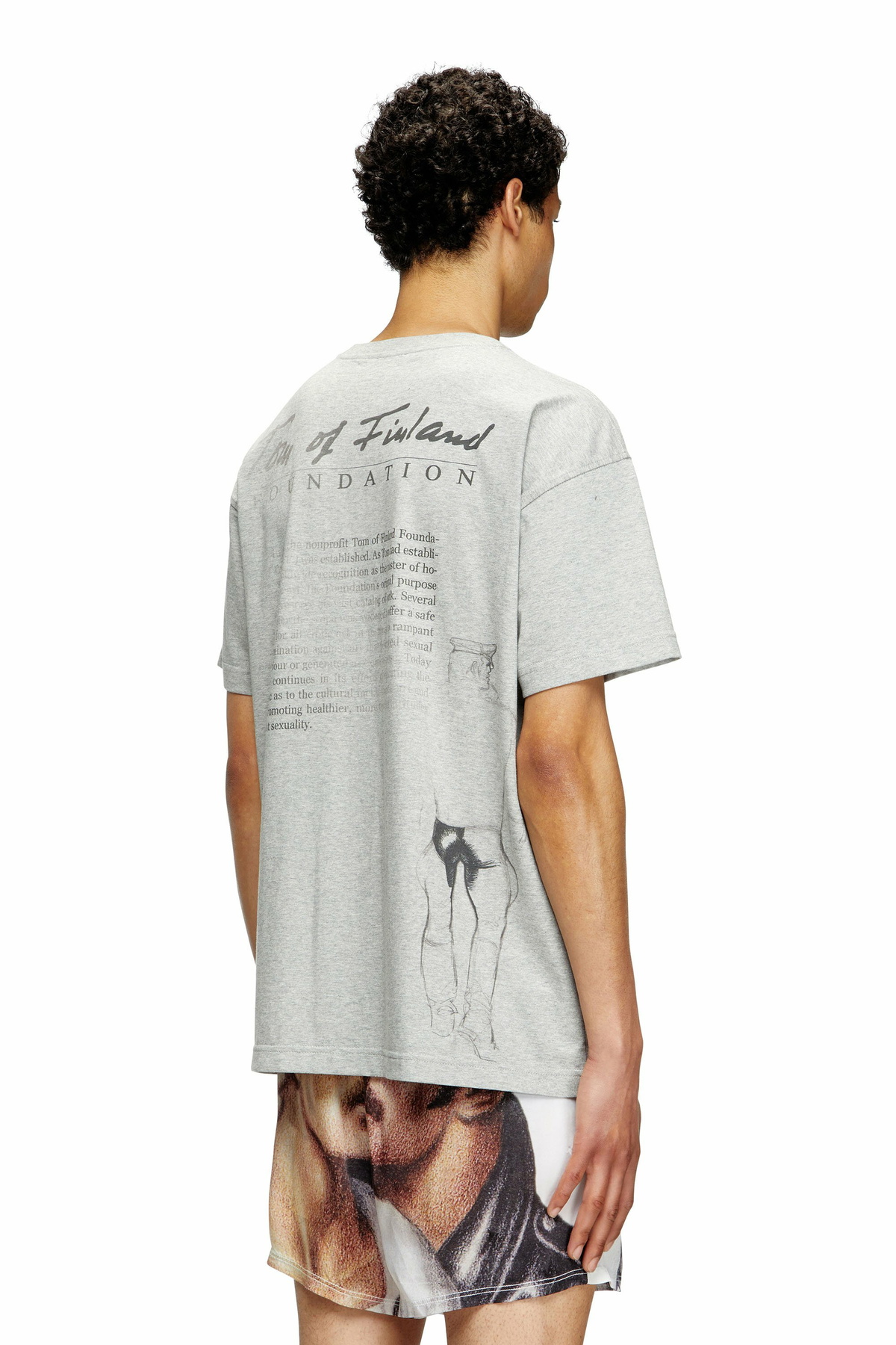 Diesel T-shirt with graphic print - T-Shirts - Unisex - Grey