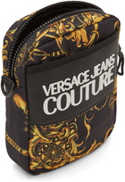 Versace Jeans Couture Black Range Logo Messenger Bag