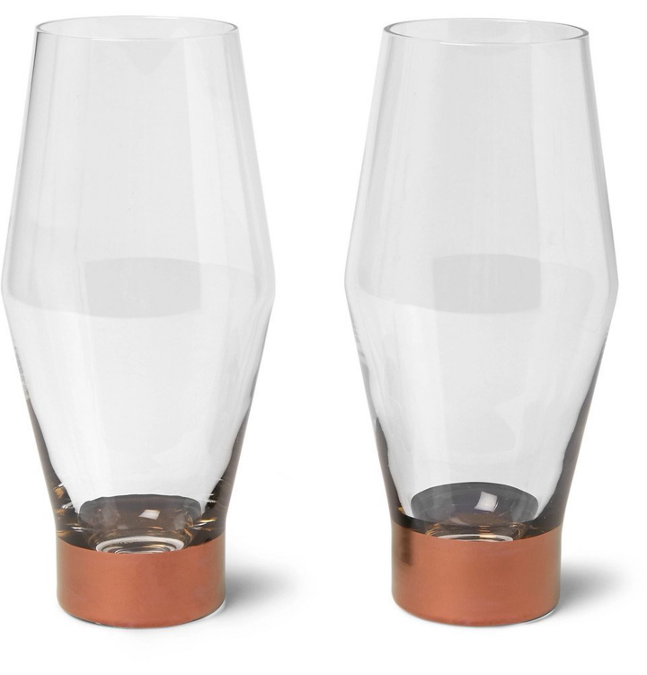 Photo: Tom Dixon - Tank Set of Two Painted Beer Glasses - Men - Clear