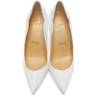 Christian Louboutin White Patent Hot Chick 100 Heels