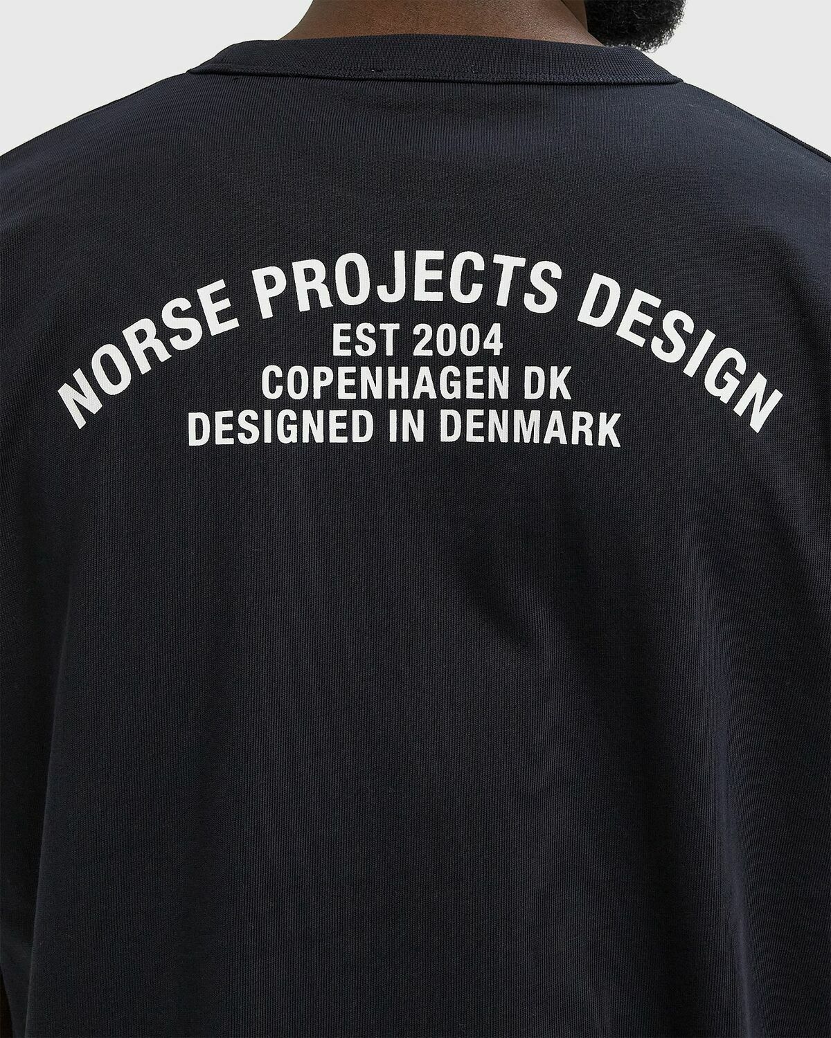 Norse Projects Simon Organic Arch Print Tee Blue Mens Shortsleefe
