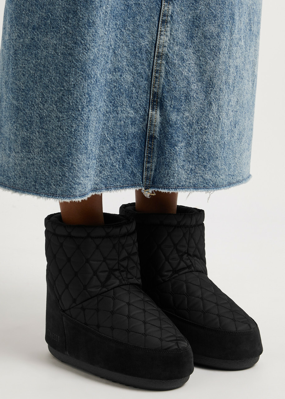 Thom Browne Quilted Shell Platform Black Ski Boots Snow Moon Style Warm THOM BROWNE Shell platform snow boots | THE OUTNET main image 4