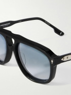 Jacques Marie Mage - Leonard Aviator-Style Acetate and Silver-Tone Sunglasses