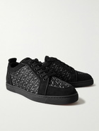 Christian Louboutin - Rantulow Rubber-Trimmed Mesh and Suede Sneakers - Black