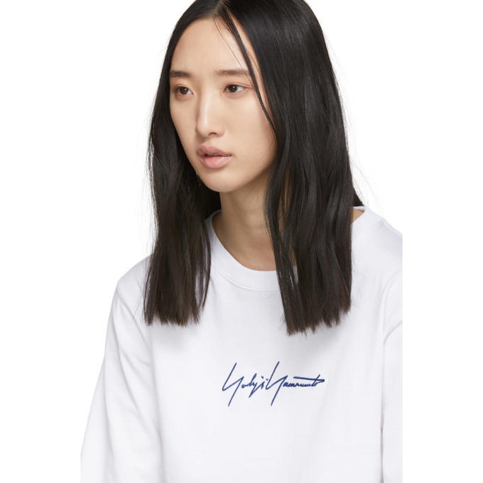 Yohji Yamamoto White New Era Edition Cotton Long Sleeve T-Shirt Yohji  Yamamoto