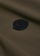Moncler Logo-appliquéd Stretch-polyamide Polo Shirt Dark Brown