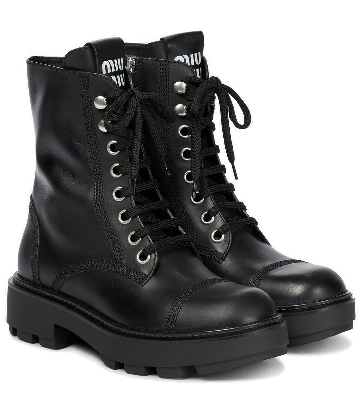 Photo: Miu Miu Leather combat boots