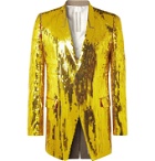 Rick Owens - Tatlin Sequinned Cotton Blazer - Gold