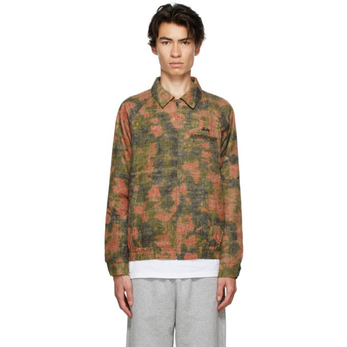 Photo: Stussy Green and Orange Reverse Jacquard Bryan Jacket