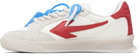 Off-White White & Red 'End Of Play' Sneakers