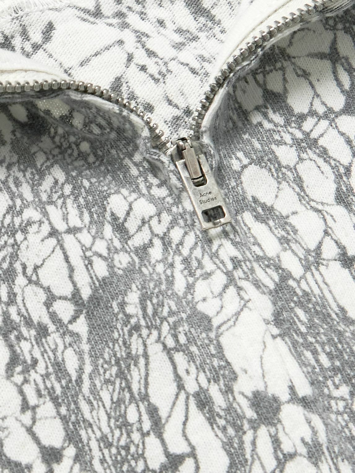 Acne Studios - Appliquéd Printed Cotton-Jersey Zip-Up Hoodie