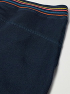 Paul Smith - Logo-Appliquèd Striped Cotton-Jersey Shorts - Blue