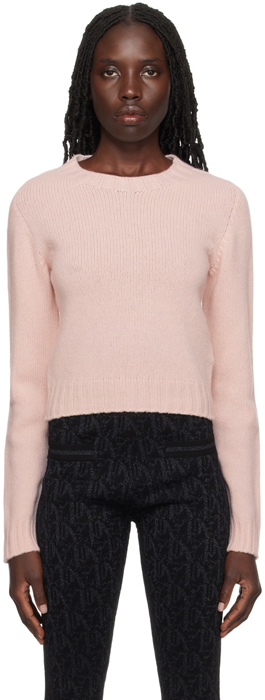 Palm Angels Pink Curved Sweater Palm Angels