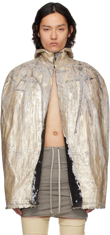 Photo: Rick Owens Gold Hollywood Pville Cape Denim Jacket