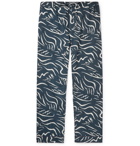 Desmond & Dempsey - Printed Cotton Pyjama Trousers - Petrol