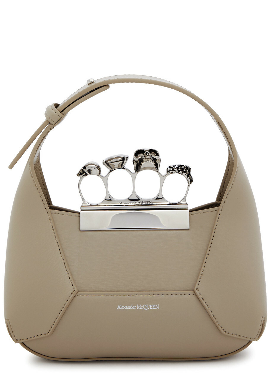 Alexander Mcqueen The Jewelled Hobo Mini Leather top Handle bag