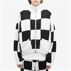 Cole Buxton Men's Checkered Knit Jacket in Black/White