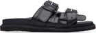 Moschino Black Calfskin Sandals
