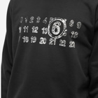 MM6 Maison Margiela Men's Number Logo Crew Sweat in Black