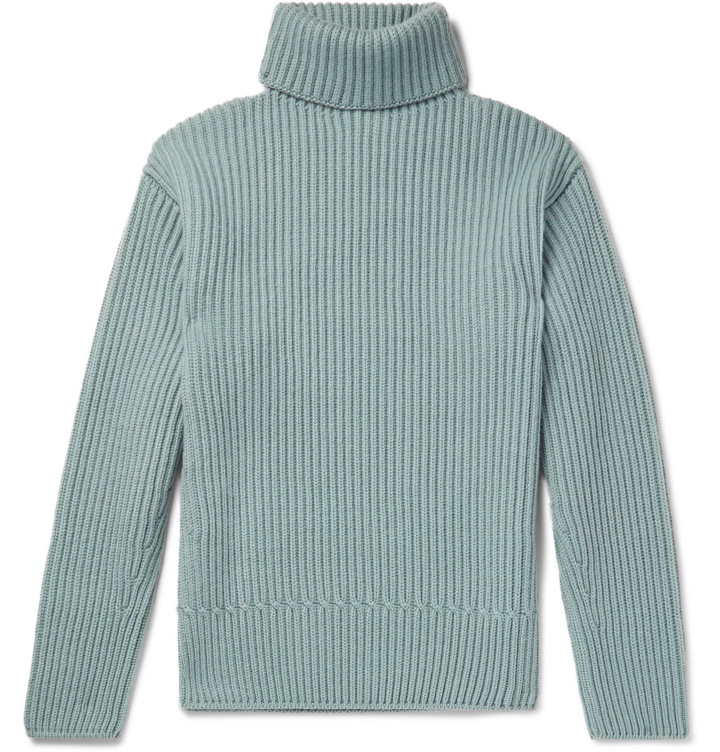 Photo: TOM FORD - Ribbed Cashmere Rollneck Sweater - Green