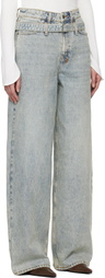 Ksubi Blue Baggy Jeans
