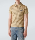 Miu Miu Checked silk piqué polo shirt