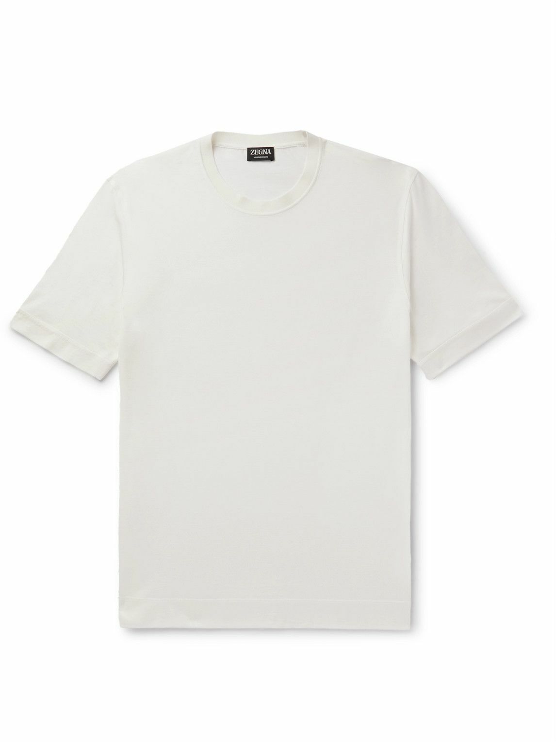 Zegna - Silk and Cotton-Blend T-Shirt - White Zegna