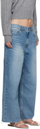 Recto Blue Wide Jeans